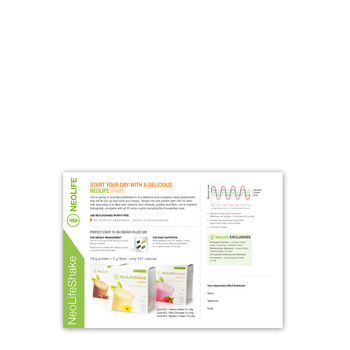 Sampling Card NeoLifeShake, in-house made colour copies / set of 15